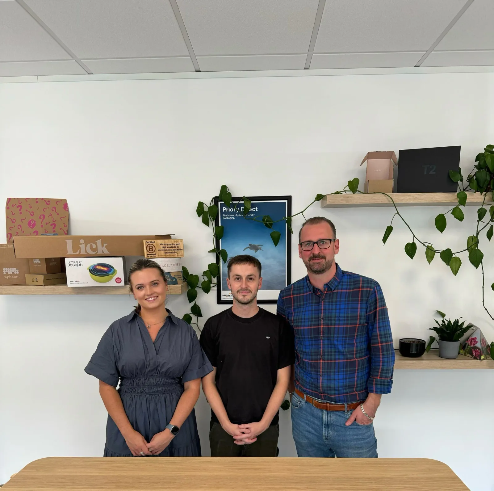   The Priory team: Chloe, Digital Marketing Manager, Charlie, Digital Marketing Assistant, and Nick Commercial Director  